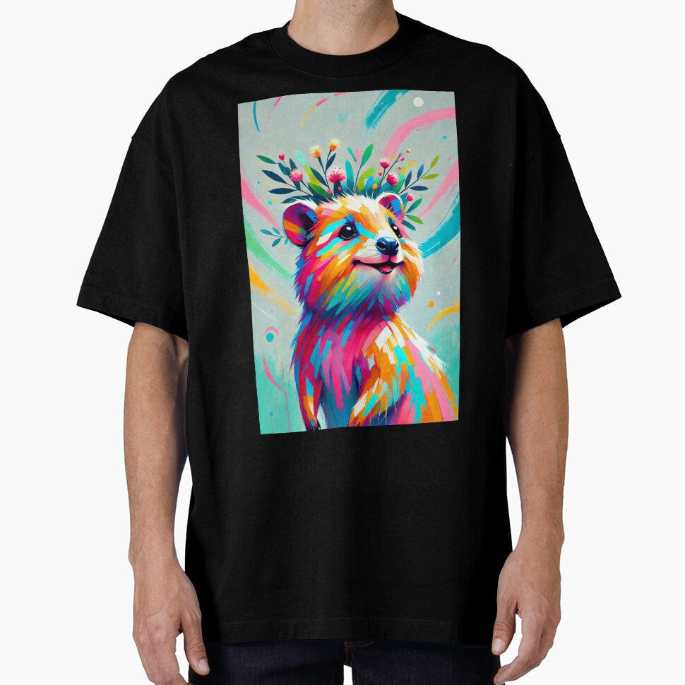 Colorful Quokka with Floral Crown by ChrisButler