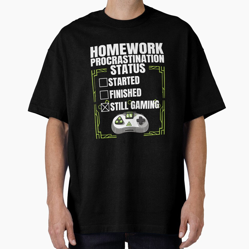 Homework Procrastination Status Gaming Funny Gamer Boy Teens by taaddison50