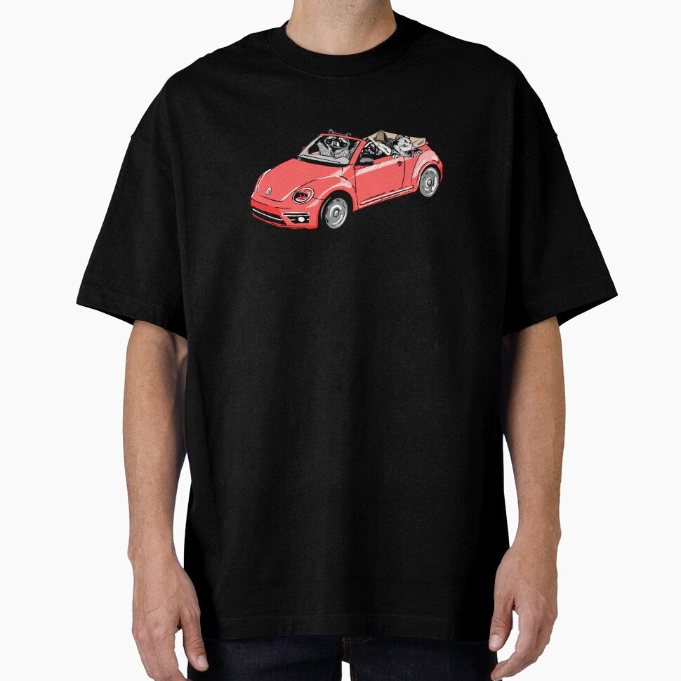 Street Cat Carpool Red by Easykiel-art