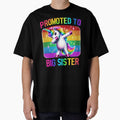 Promoted to Big Sister Girls Dabbing Unicorn Older Sister by MERCH HQ