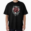 Tattoo Style Gothic Rose Head Splatter Background Dark Art by Say It With Ink