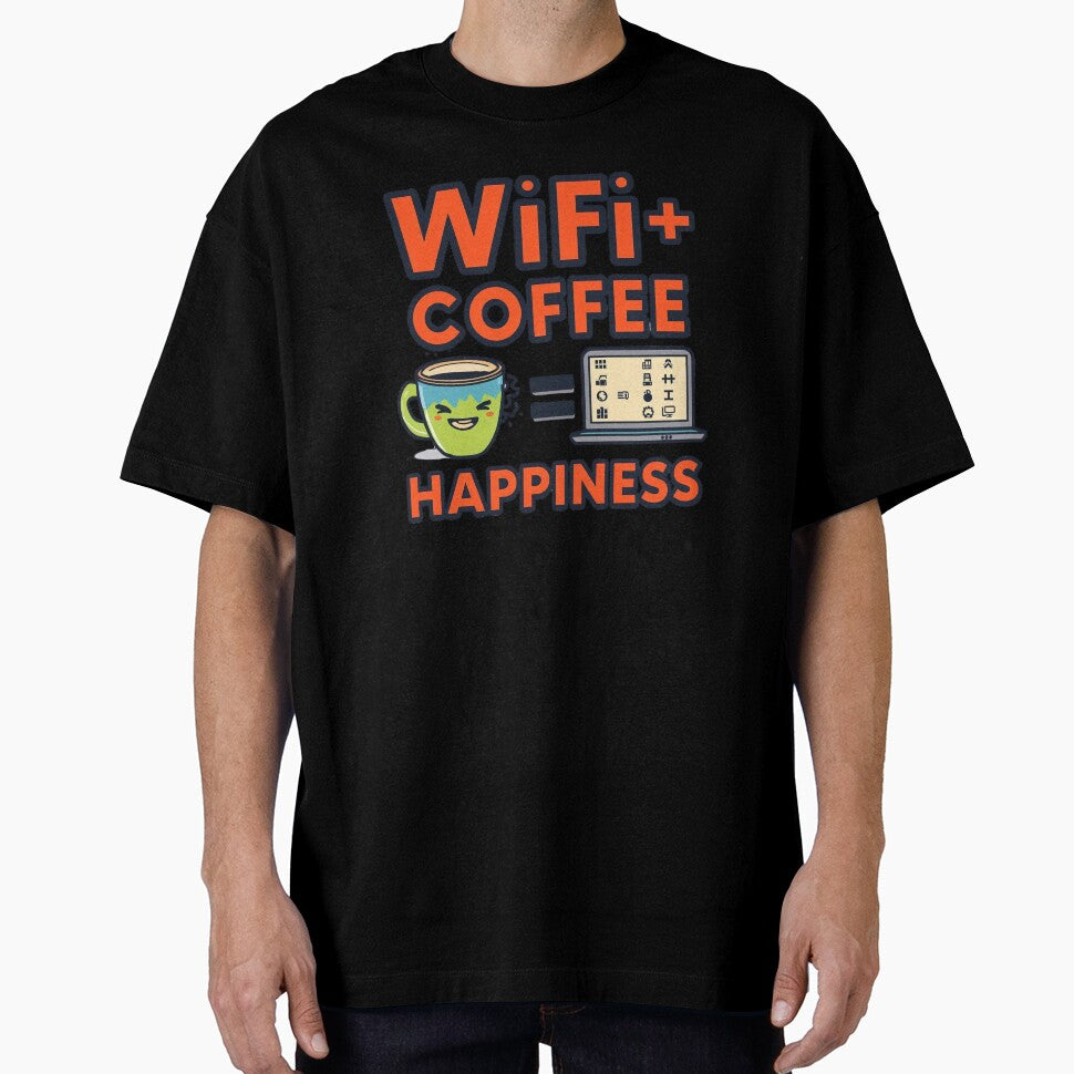 WiFi + Coffee = Happiness | Funny Digital Nomad Quote by WearTheArtx