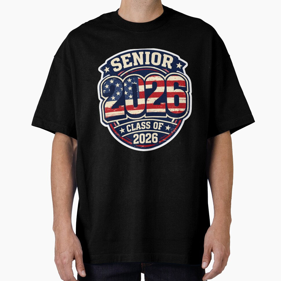 Patriotic Senior 2026 Sticker – Class of 2026 American Flag Graduation Design by Best Designer
