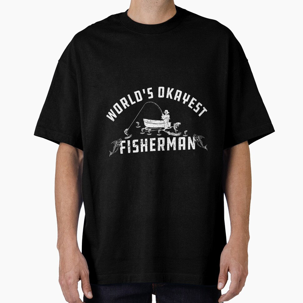 World's Okayest fisherman Funny Gift For fishermans by alipapi
