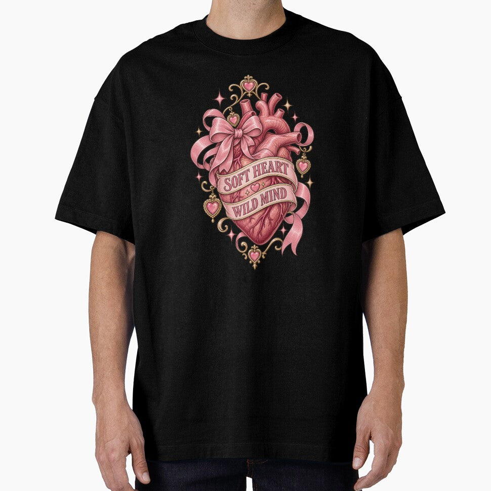 Soft Heart Wild Mind – Coquette Anatomical Heart by AnteesocialTees