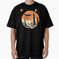 Vintage Space Retro Sci-Fi City Planets Futuristic Starships by SynizesisShop