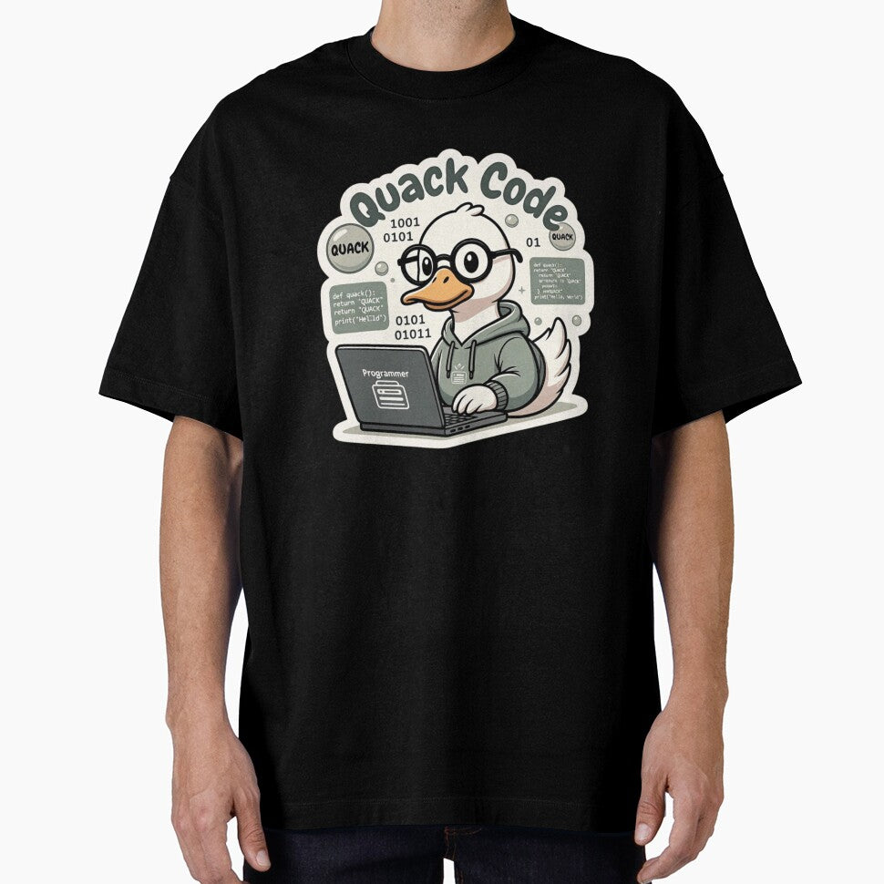 Quack Code – Adorable Duck Programmer with Laptop Humor by Designorado