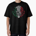 Mexican Flag Eagle And Snake Crest Vintage Distressed Football Soccer Design by YubitaLeLe