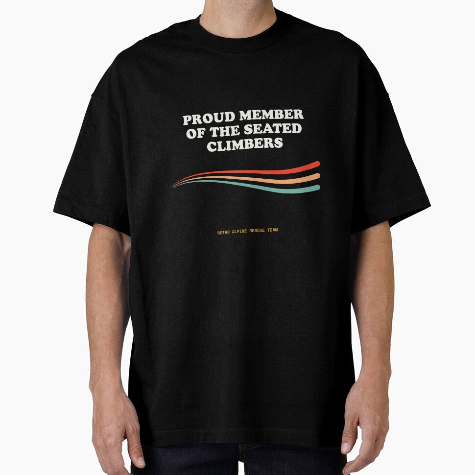 Proud Member Of The Seated Climbers Ironic Rock Climbing Retro by SlothcoreVibes