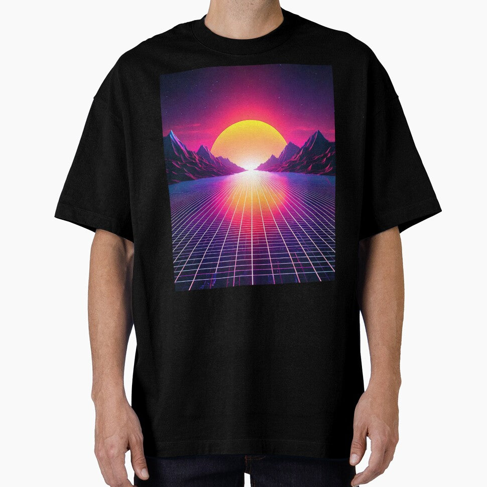 Digital Horizon In Synthwave Style by Unwind-Art-Work