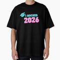 Rocked Retro pastel Class of 2026 (print on black) by Cottageshop