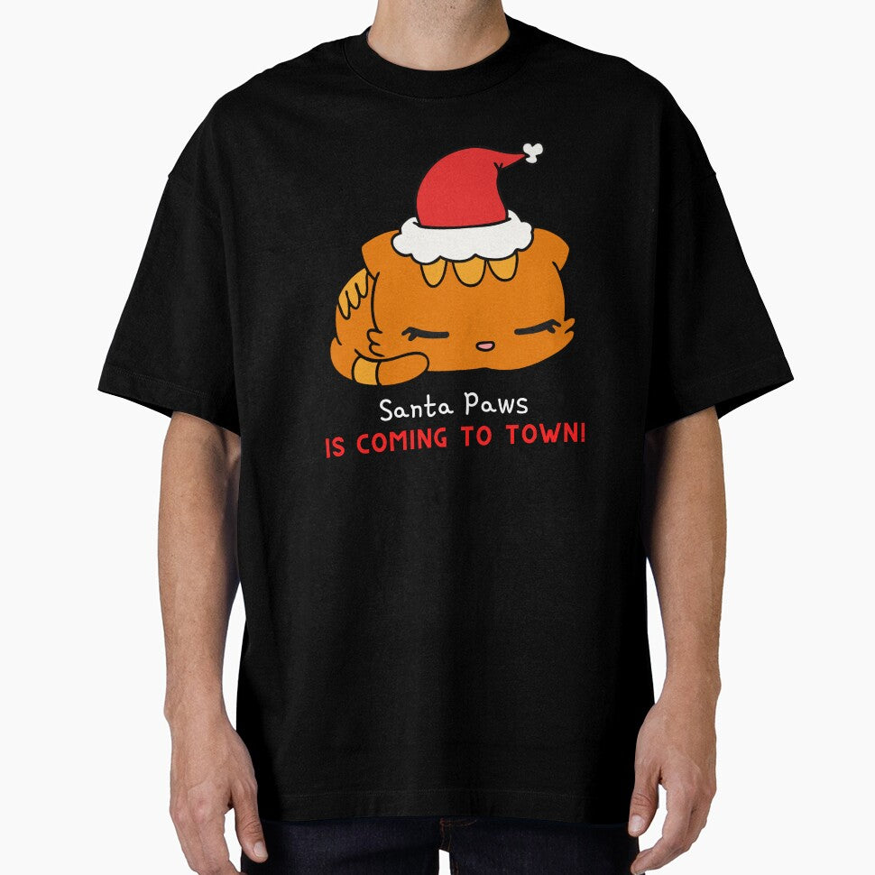 Santa paws is coming to town, Cat Lover's Christmas by Happy-PrintZ