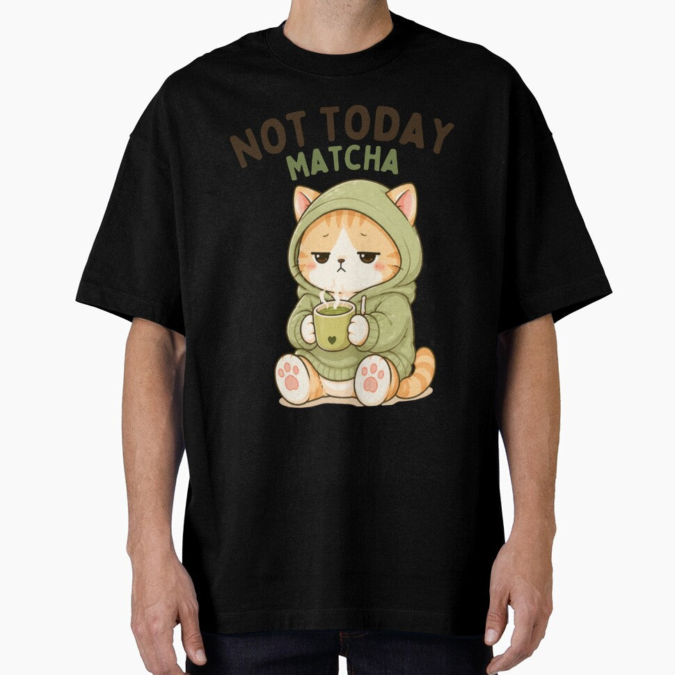 Not Today Matcha Cat | Cute Kawaii Aesthetic | Low Energy Mood Design by The Mood Index