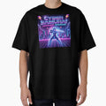 Neon Cyber Samurai Synthwave City Showdown by drhett09