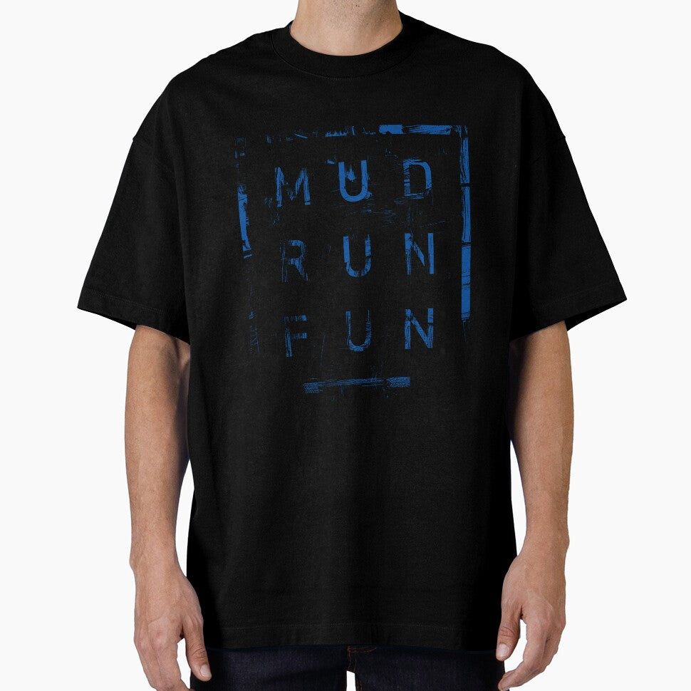 Mud Run Fun Tough Mudder BLUE Trail Running and Marathon by BOBSMITHHHHH