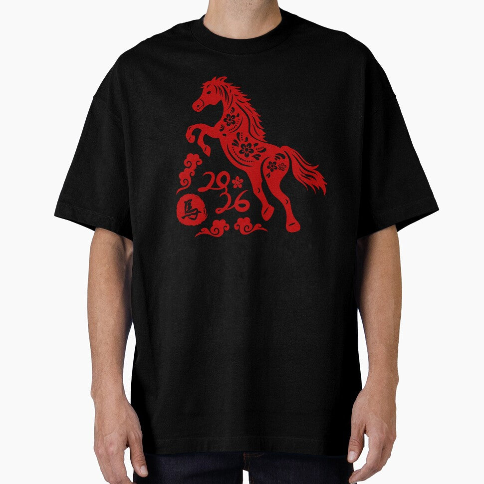 New Year Of Fire Horse 2026 Lunar New Year Happy Chinese Zodiac by gunaone-design