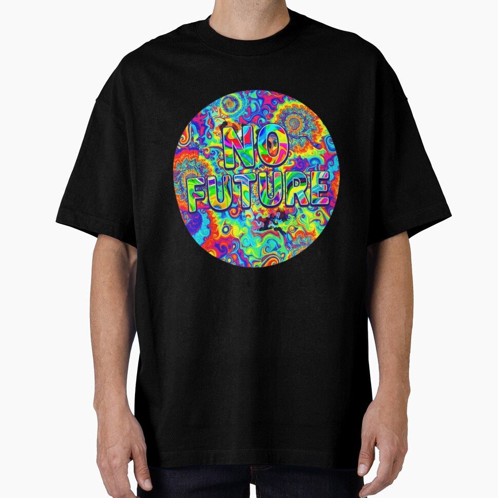 No Future Nihilism Trippy Rainbow Circle by Stefanrajzer