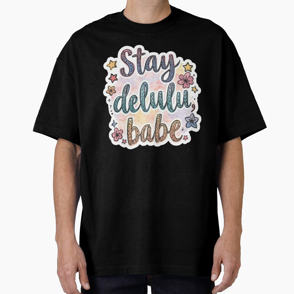 Stay Delulu  babie quotes meme stickers| Delulu Is The Solulu Sticker | Funny Meme Aesthetic | In My Delulu Era 2026 | Kpop Delusional overthinking manVibes v13 by CosmicNook1