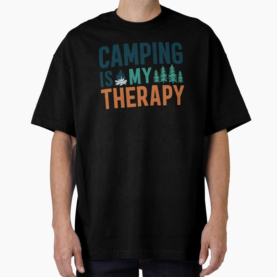 Nature's Healing: Camping is My Therapy" Sticker by Pattern-Parade