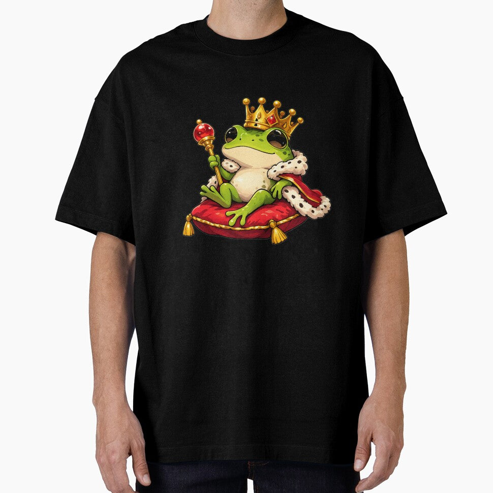 King frog on his throne cushion by FroggyOnly