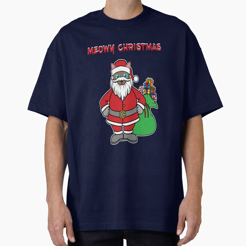 Meowy Christmas - Cat Santa Merry Christmas by madtoyman