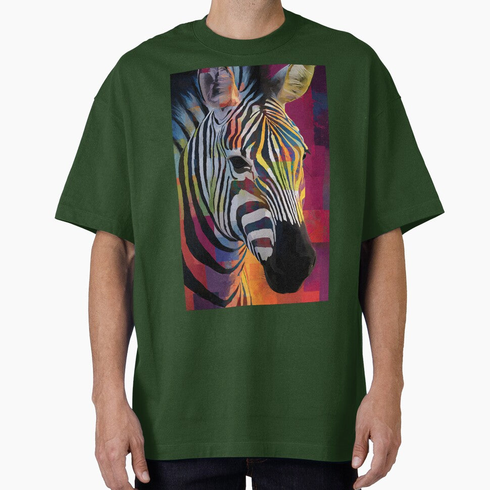 Protect the Wild Zebra - Bold Wildlife Artwork with Striking Color Spectrum and Energy by OlfactoART Studio