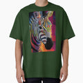 Protect the Wild Zebra - Bold Wildlife Artwork with Striking Color Spectrum and Energy by OlfactoART Studio