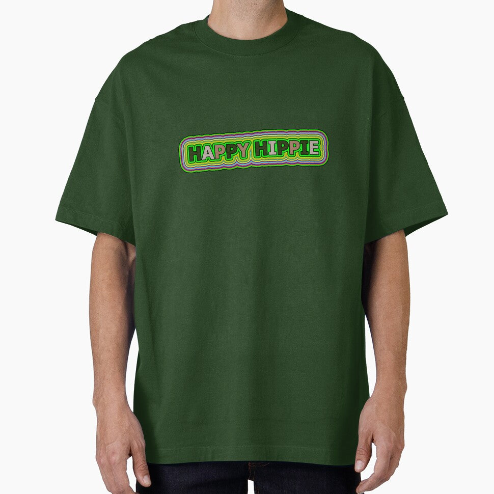 Happy Hippie Words Hippie Vibes Retro Lines 4 of 4 by Beachy