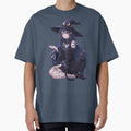 Dark Fantasy Anime Girl & Gothic Black Cat Art by RehanInkDesigns
