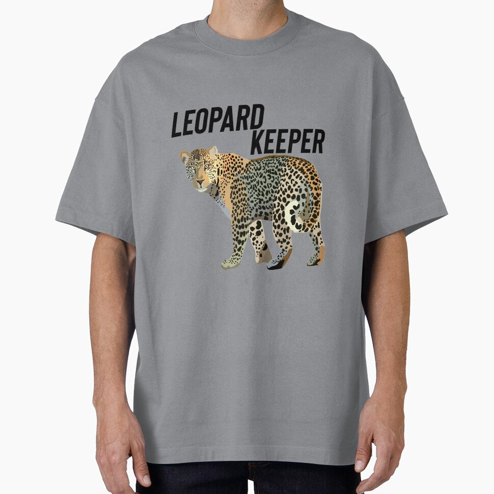 Leopard Keeper, Leopard Illustration – Majestic Big Cat Art for Wildlife Lovers by PrettylittlepastelUk