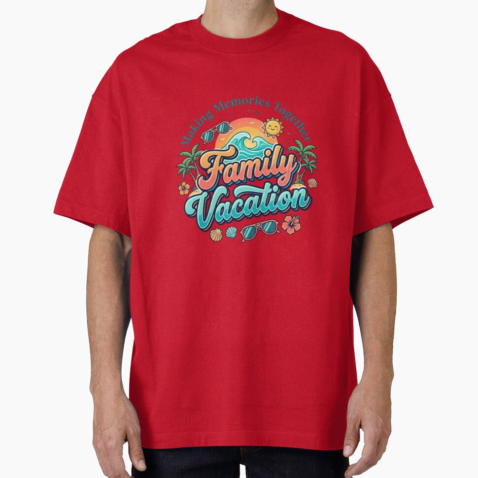 Family Vacation Making Memories Together Retro Tropical Beach by PACS0011