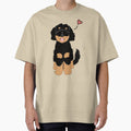 LOVE Black Tan Phantom Goldendoodle Dog by Lulupainting