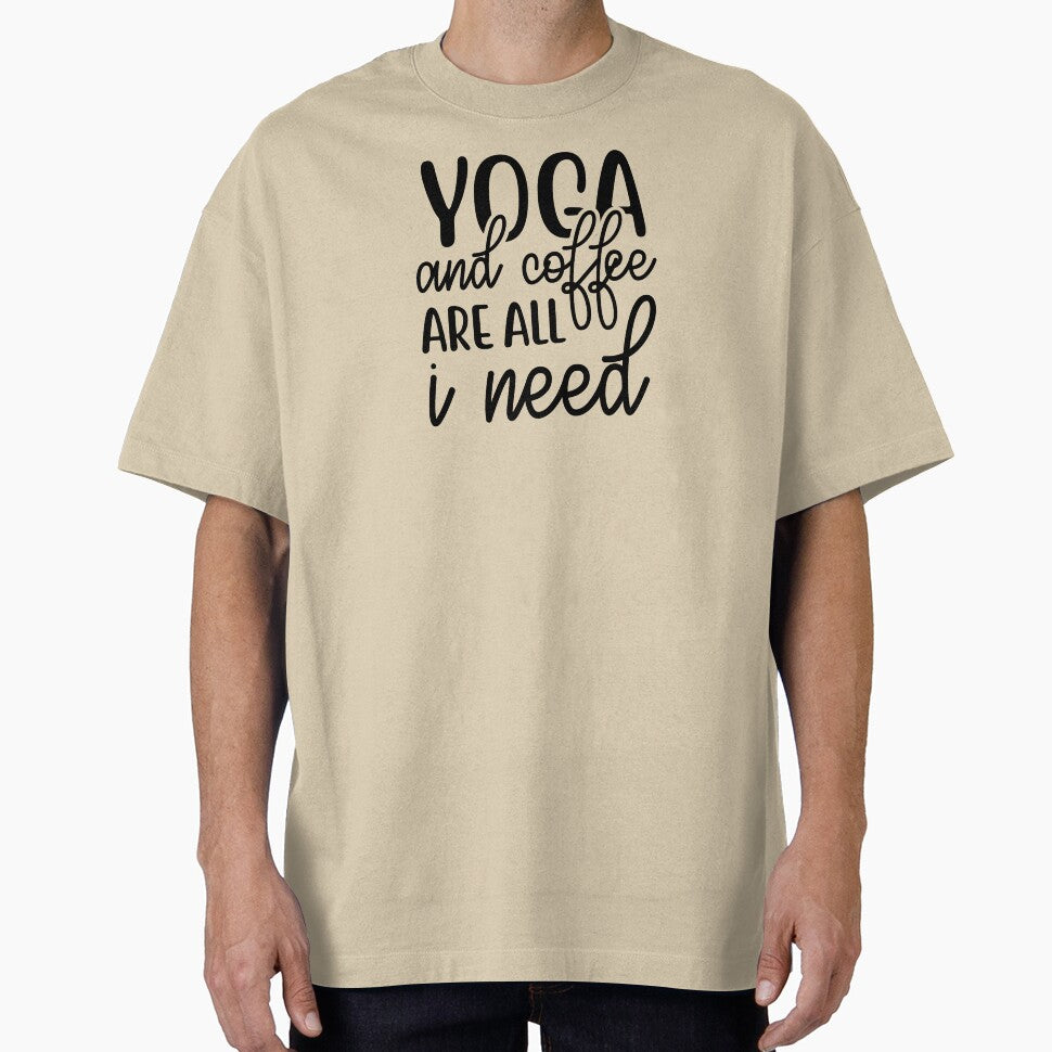 Yoga Quote Yoga and Coffee Are All I Need Motivational Saying by SoccaTamam