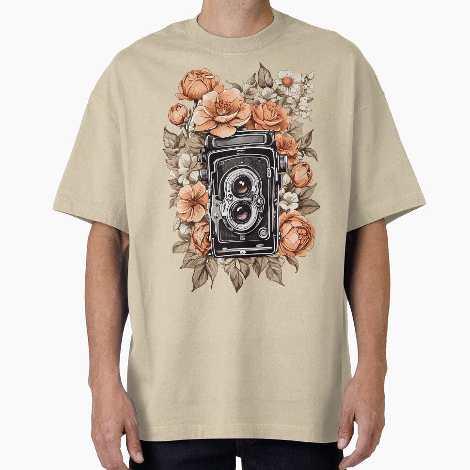 Retro and Vintage Camera Surrounded by Flowers by KesslerMerch