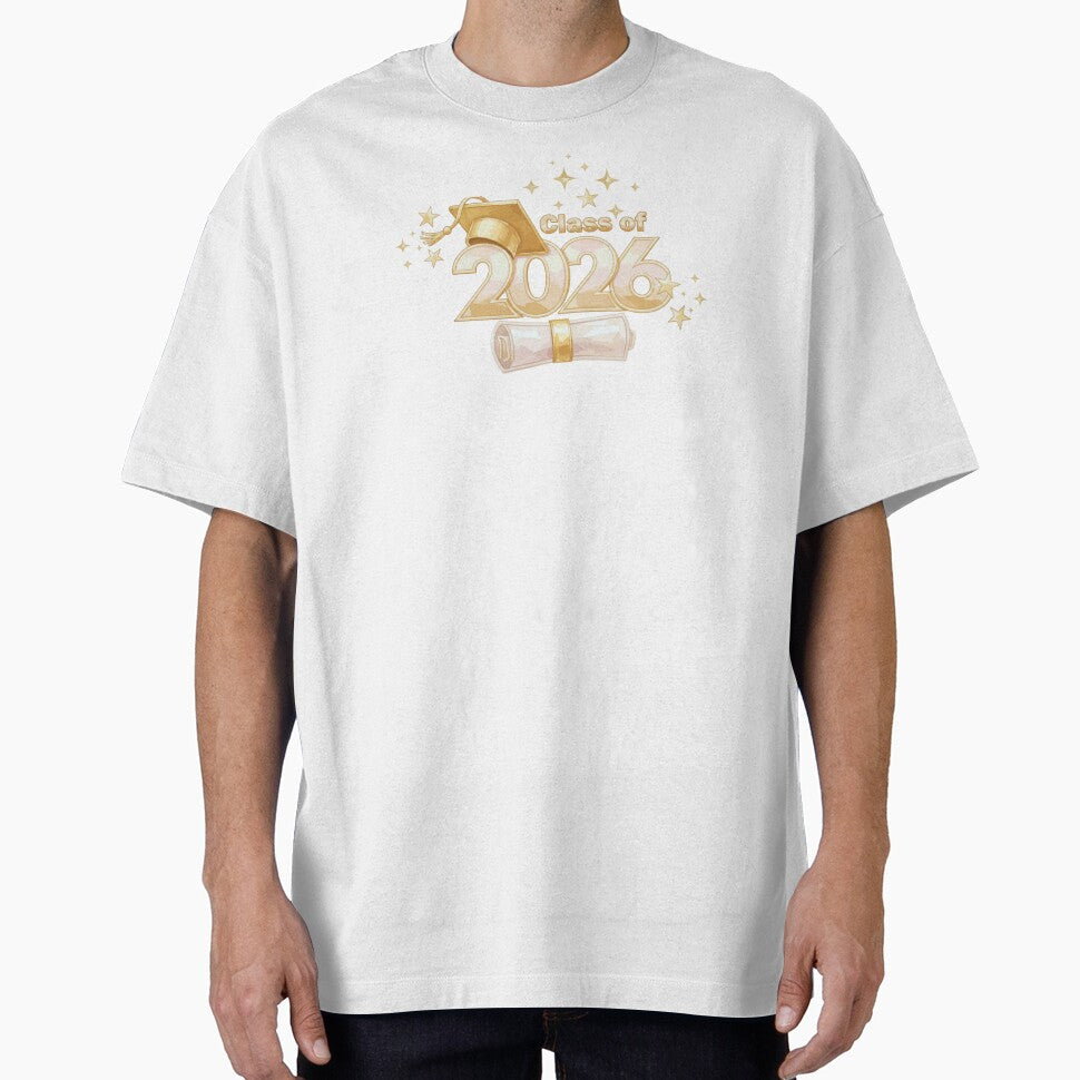 Class of 2026 Graduate with Gold Graduation Hat, Diploma & Stars III by JeweledDesigns