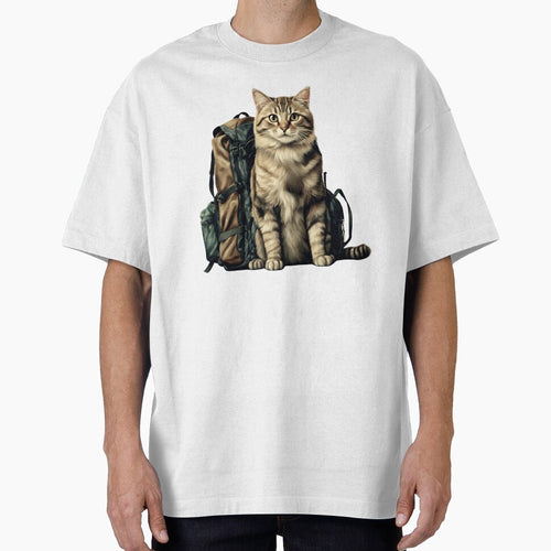 Adventure Cat with Backpack – Hiking Cat Travel Lover Cute Outdoor Design by Paty S Lima
