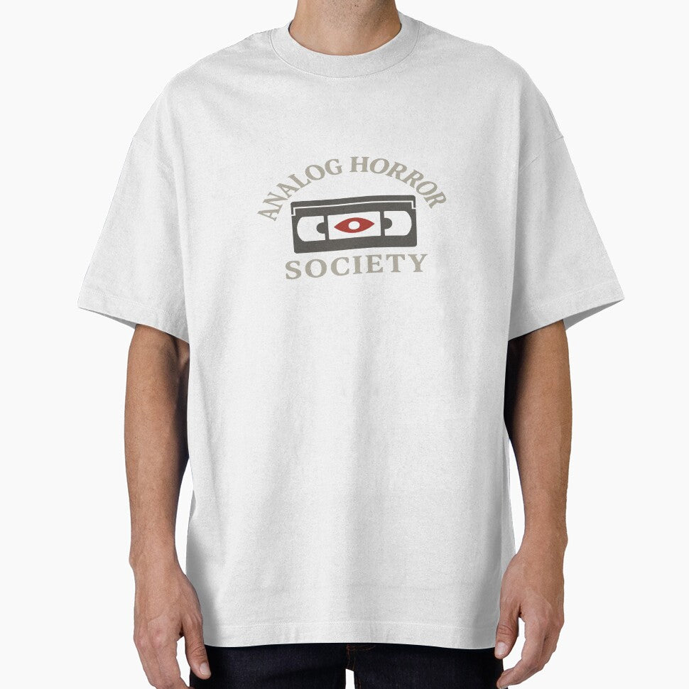 Analog Horror Society – VHS Eye Retro Horror by POD DYNASTY | Original Print On Demand T-Shirt Graphics