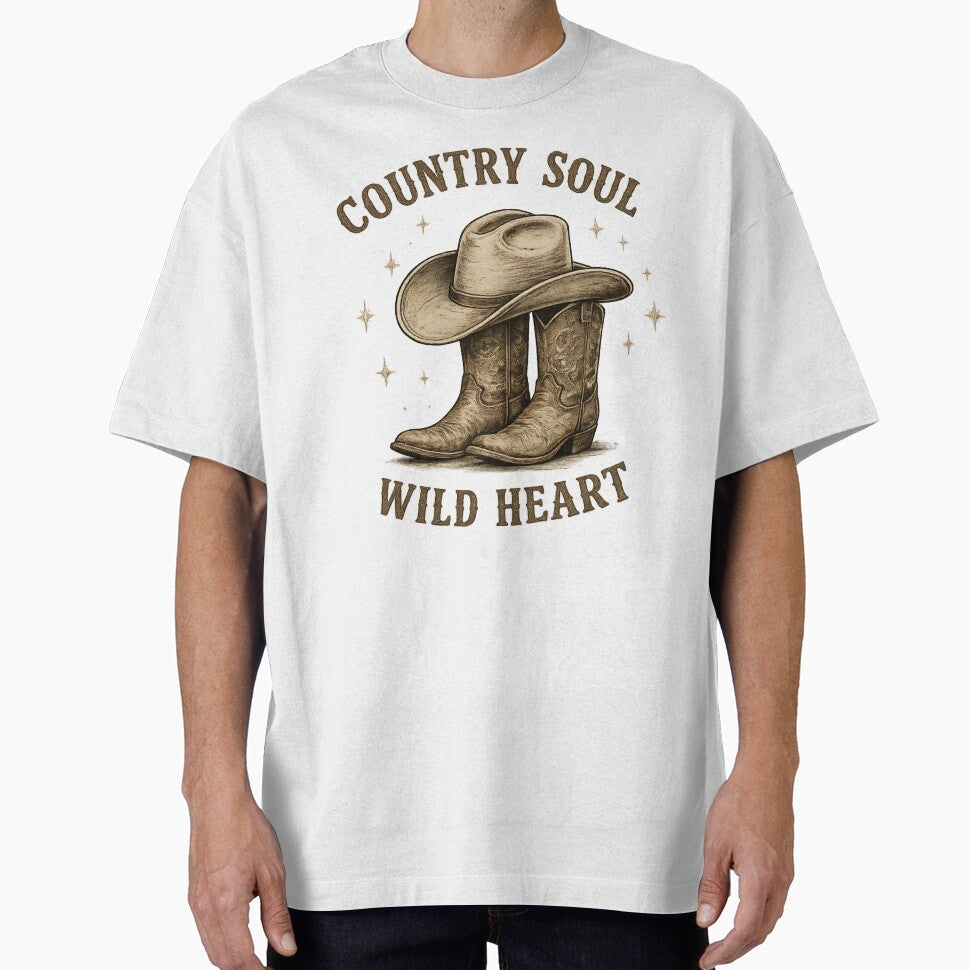 Country Soul Wild Heart – Cowgirl Boots & Hat Western Design by  QuarterHorseArt by Just my Studio