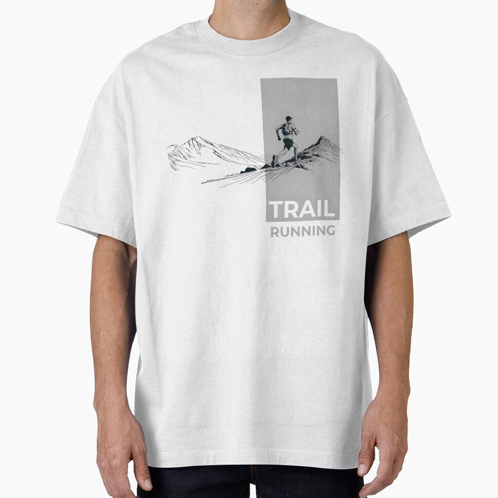 Trail running draw minimalist runner mountains by OutdoorMemories
