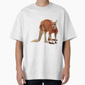 R is for Red Kangaroo,Red Kangaroo Artwork – Iconic Australian Marsupial Illustration and Outback Wildlife Design by PrettylittlepastelUk