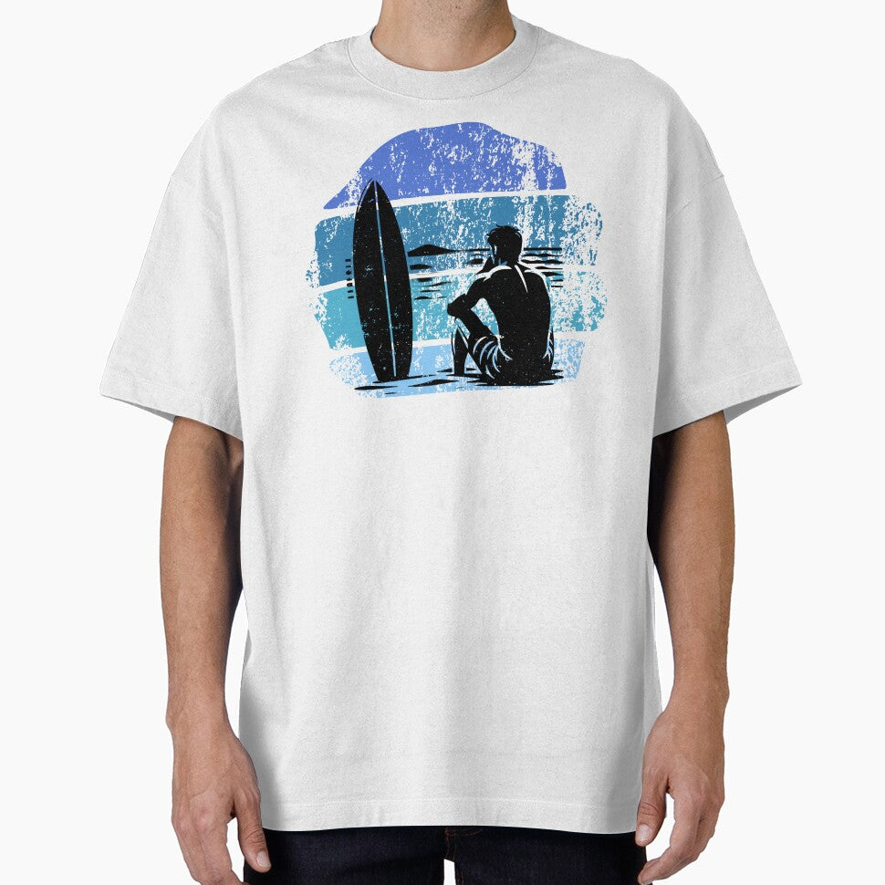 Vintage Surfer Retro Waiting For The Waves by Pavel1981