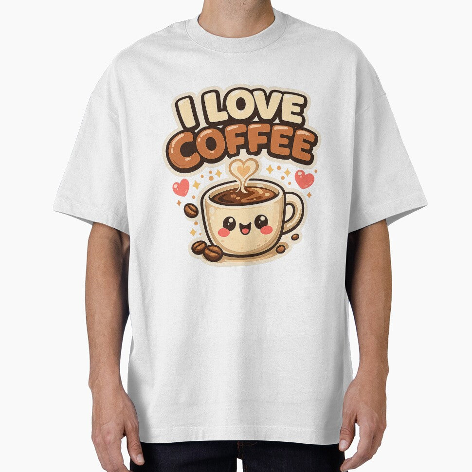 I Love Coffee Cute Kawaii Coffee Lover by Magmashup