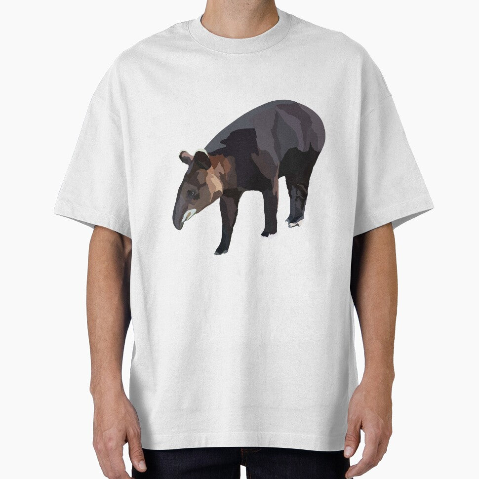 M is for Mountain Tapir,Tapir Artwork – Unique Tropical Mammal Illustration and Wildlife Design by PrettylittlepastelUk