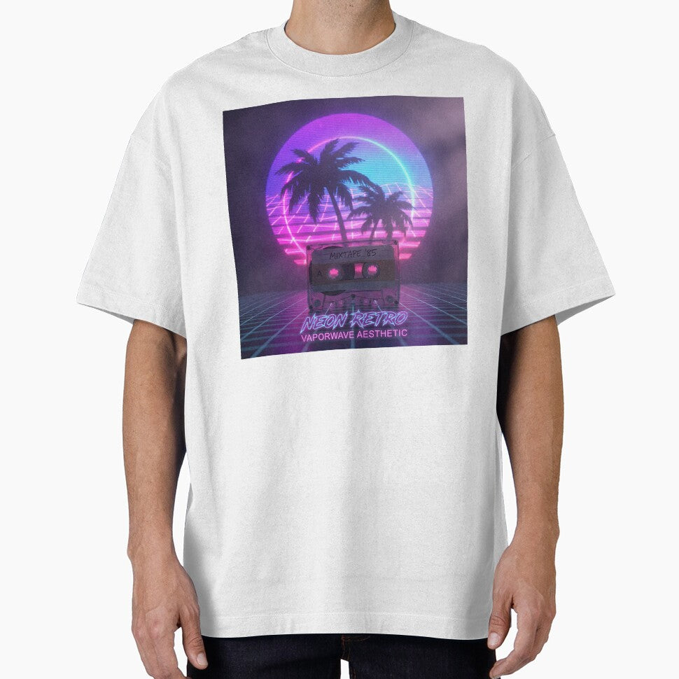 Neon Retro Vaporwave Sunset Painting by BrickByDream