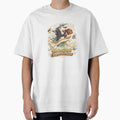 Professional Overthinker – Shark Surfing Office Chaos Funny Cartoon T-Shirt by NarpLTD
