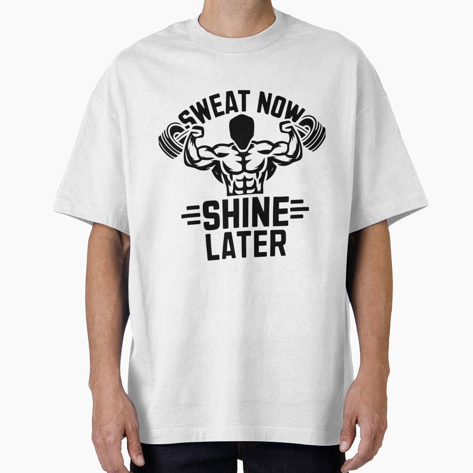 Sweat Now Shine Later Fitness Motivation by ArtByYunus