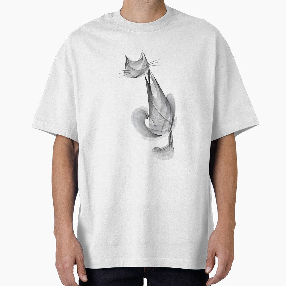 Minimalist Cat Illustration | Modern Abstract Animal Line Art by RadiantGraphics