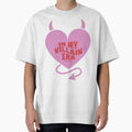 In My Villain Era / Bookworm Aesthetic Hot Pink Flirty Devil Horns and Tail for Dark Academia Kindle Readers Tbr Light Academia by Latinoladas