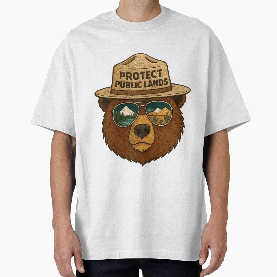 Embroidered Protect our public lands - resist smokey the bear national parks nature hands off forest by SimsimahLaughs