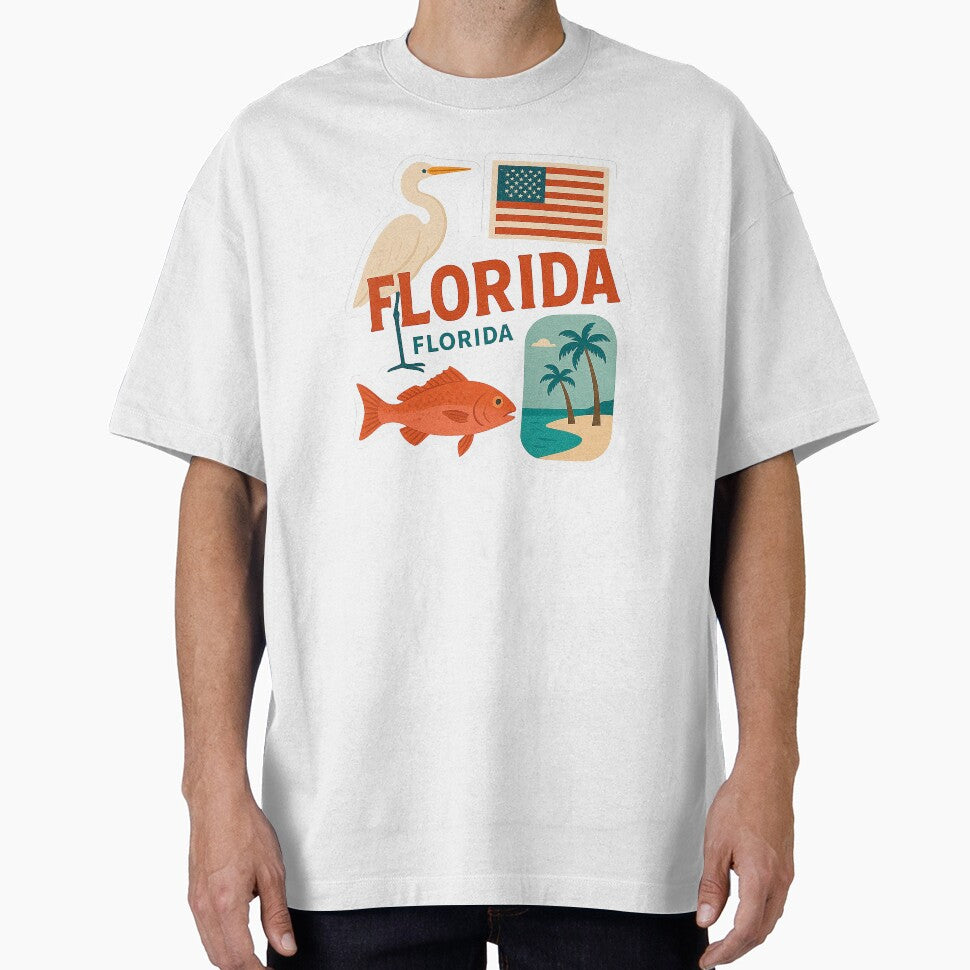 Florida Travel Sticker Art Design, Travel Art by SusannesArtShop